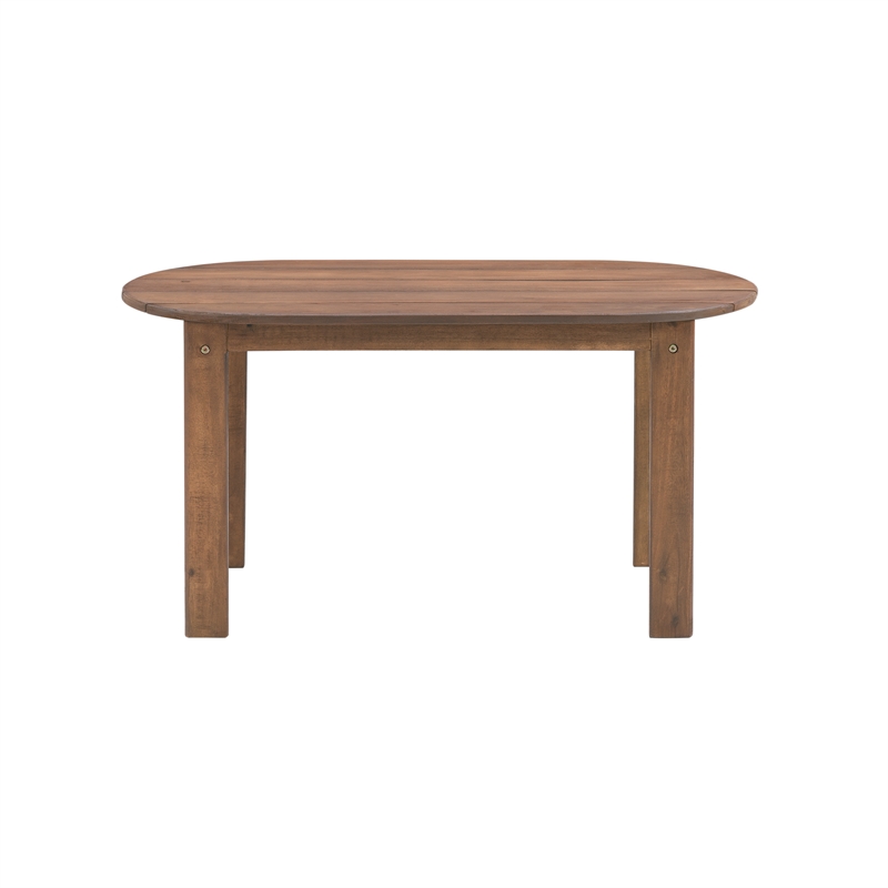 Linon Adirondack Solid Acacia Wood Outdoor Coffee Table in Acorn Brown Stain