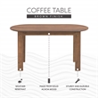 Linon Adirondack Solid Acacia Wood Outdoor Coffee Table in Acorn Brown Stain
