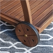 Linon Catalan Outdoor Serving Trolley 2 Levels with Wheels in Acorn Brown Wood