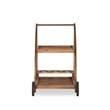 Linon Catalan Outdoor Serving Trolley 2 Levels with Wheels in Acorn Brown Wood