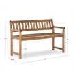 Linon Catalan Sturdy Acacia Solid Wood Outdoor Bench in Acorn Brown Stain