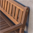 Linon Catalan Sturdy Acacia Solid Wood Outdoor Bench in Acorn Brown Stain