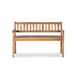Linon Catalan Sturdy Acacia Solid Wood Outdoor Bench in Acorn Brown Stain