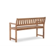 Linon Catalan Sturdy Acacia Solid Wood Outdoor Bench in Acorn Brown Stain
