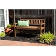 Linon Catalan Sturdy Acacia Solid Wood Outdoor Bench in Acorn Brown Stain
