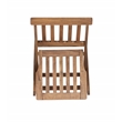 Linon Catalan Three Piece Outdoor Foldable Wood Bistro Set in Acorn Brown