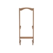 Linon Acacia Wood Five Piece Tray Table Set with Planked Distressed Top in Gray