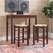 Linon Three Piece Wood Tavern Dining Set in Espresso Brown
