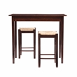 Linon Three Piece Wood Tavern Dining Set in Espresso Brown