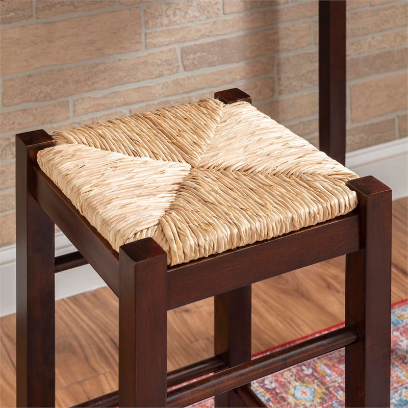 Linon Three Piece Wood Tavern Dining Set in Espresso Brown