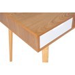 Linon Perry Wood Two Drawer Writing Desk in White and Natural
