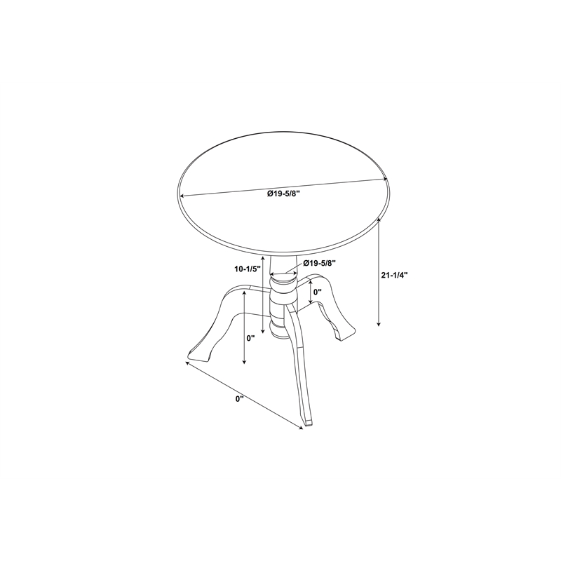 Linon Acrylic Round Accent Table with Sturdy Top and Curvy Legs in Glossy Black