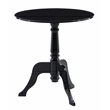 Linon Acrylic Round Accent Table with Sturdy Top and Curvy Legs in Glossy Black