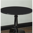 Linon Acrylic Round Accent Table with Sturdy Top and Curvy Legs in Glossy Black