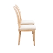 Linon Avalon Oak Wood Oval Back Set of Two Upholstered Dining Chairs in Natural