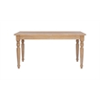 Linon Avalon Oak Wood Dining Table Decorative Turned Legs in Light Natural Brown