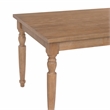 Linon Avalon Oak Wood Dining Table Decorative Turned Legs in Light Natural Brown
