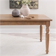 Linon Avalon Oak Wood Dining Table Decorative Turned Legs in Light Natural Brown