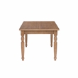 Linon Avalon Oak Wood Dining Table Decorative Turned Legs in Light Natural Brown