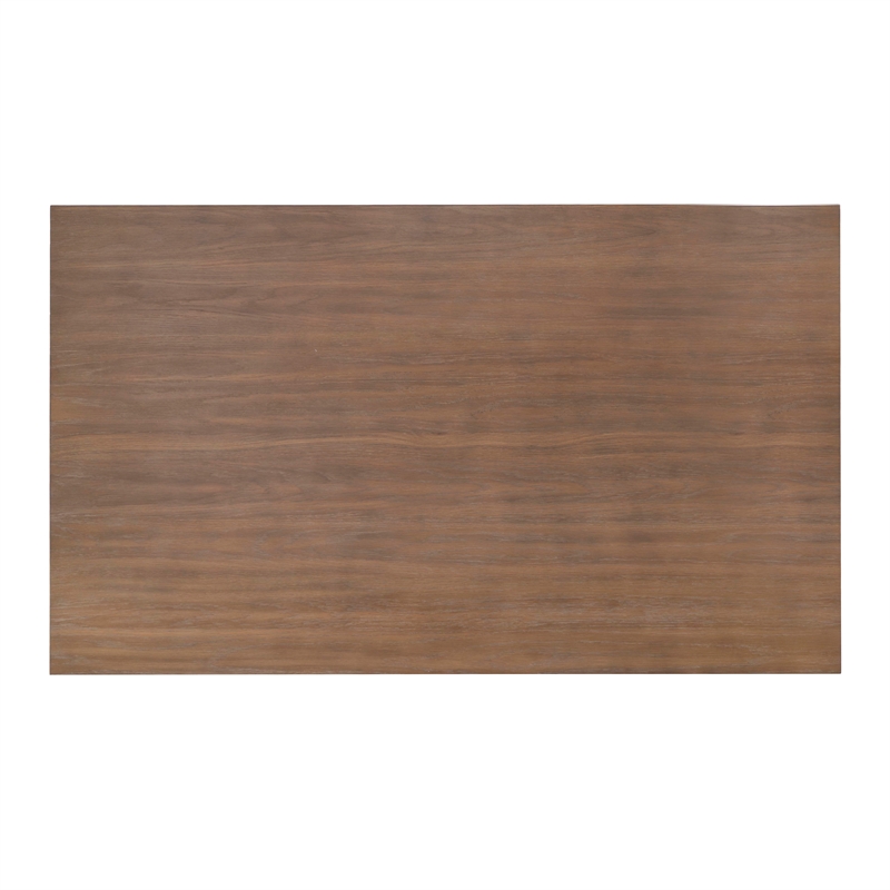 Linon Avalon Oak Wood Dining Table Decorative Turned Legs in Light Natural Brown