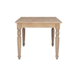 Linon Avalon Oak Wood Dining Table Decorative Turned Legs in Light Natural Brown