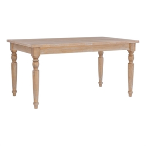 linon avalon wood dining table in light brown