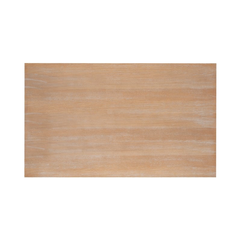 Linon Avalon Oak Wood Dining Table Decorative Turned Legs in Light Natural Brown