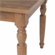 Linon Avalon Oak Wood Dining Table Decorative Turned Legs in Light Natural Brown