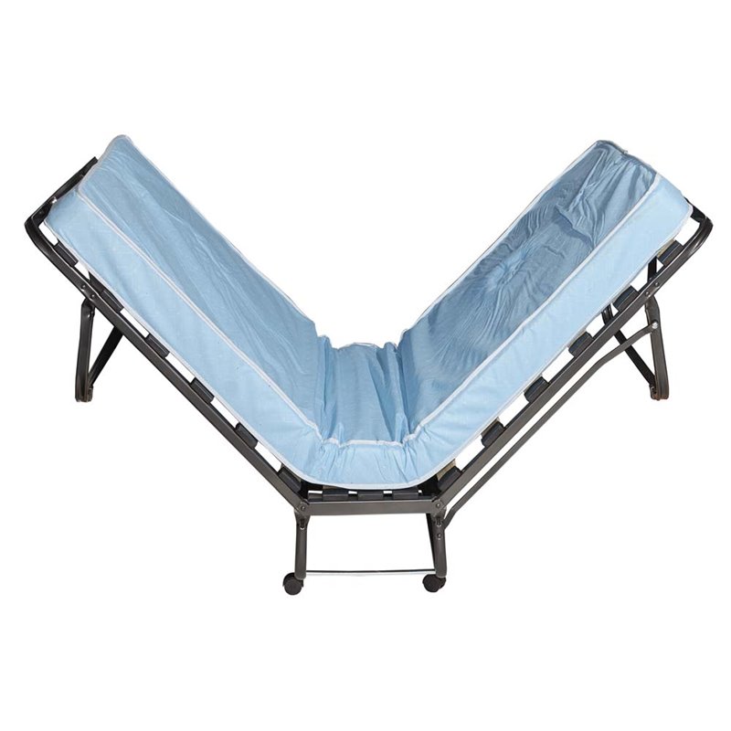 Linon Lyford Twin Folding Bed in Blue 361TWIN01U