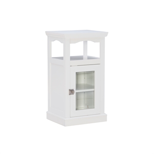 linon scarsdale demi wood cabinet in white