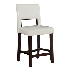linon vega upholstered bar stool in off-white