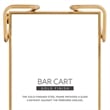 Linon Mia Metal and Mirrored Mid-Century 2 Level Rolling Bar Cart in Gold