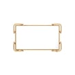 Linon Mia Metal and Mirrored Mid-Century 2 Level Rolling Bar Cart in Gold