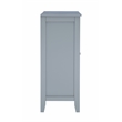 Linon Betty Large Wood Cabinet with 2 Glass Paneled Doors and 3 Shelves in Gray