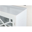 Linon Betty Large Wood Cabinet with 2 Glass Paneled Doors and 3 Shelves in White