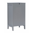 Linon Betty Small Wood Cabinet with a Glass Paneled Door and 3 Shelves in Gray