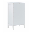 Linon Betty Small Wood Cabinet with a Glass Paneled Door and 3 Shelves in White