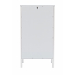 Linon Betty Small Wood Cabinet with a Glass Paneled Door and 3 Shelves in White