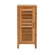 Linon Bracken Sturdy Solid Bamboo Cabinet with a Door and 3 Shelves in Natural
