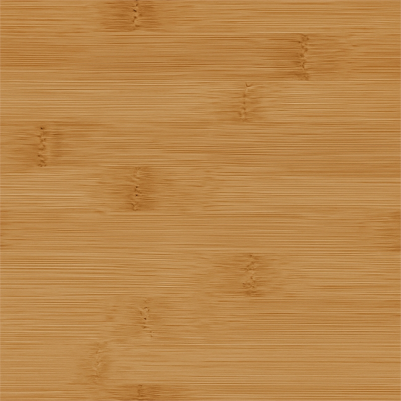 Linon Bracken Sturdy Solid Bamboo Six Shelf Tower with Door in Natural Brown