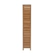 Linon Bracken Sturdy Solid Bamboo Six Shelf Tower with Door in Natural Brown