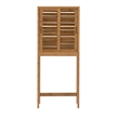 Linon Bracken Sturdy Solid Bamboo Spacesaver with Sliding Doors in Natural Brown