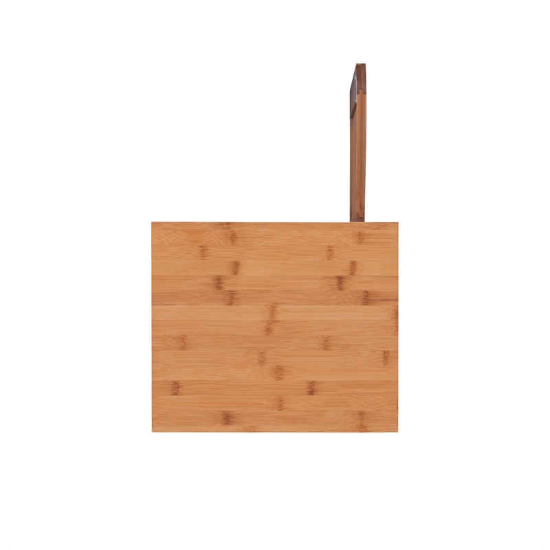 Linon Bracken Sturdy Solid Bamboo Tower with 5 Spacious Shelves in Natural Brown