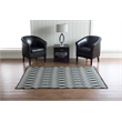 Linon Salonika Diamond Reversible Woven Wool 5'x8' Rug in Gray