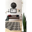 Linon Salonika Noussa Reversible Woven Wool 5'x8' Rug in Gray