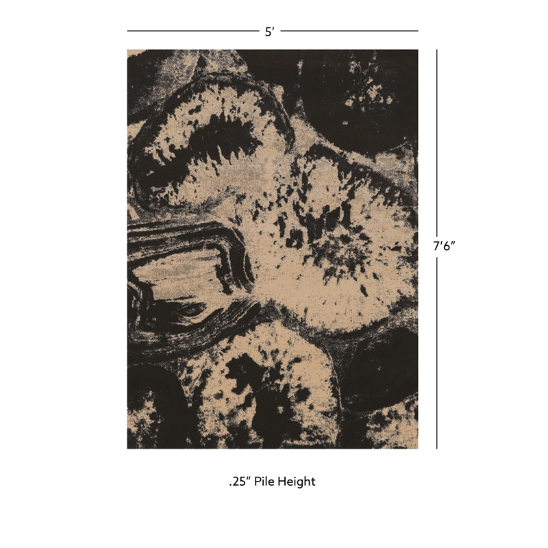 Linon Masters Agate Power Loomed Polypropylene 5'x7'6