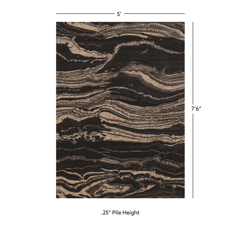 Linon Masters Silt Power Loomed Polypropylene 5'x7'6