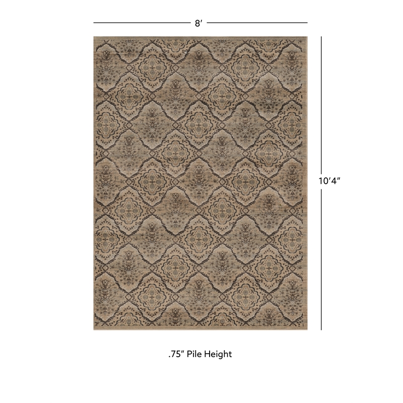 Linon Jewel Trellis Machine Made Polypropylene 8'x10'3