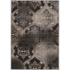 Linon Jewel Arthur Machine Made Polypropylene 5'x7'6&quot Rug in Blue