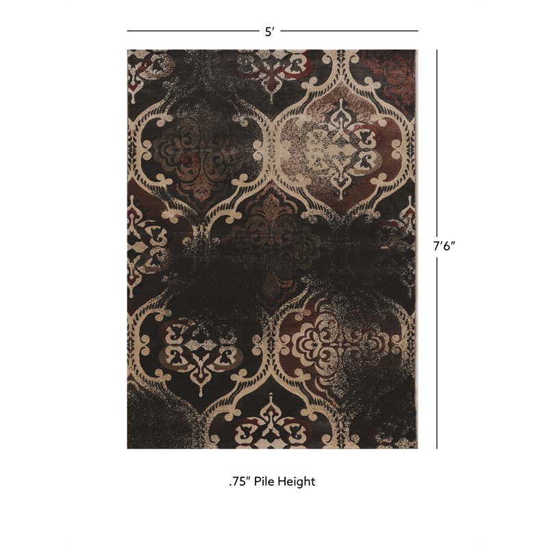 Linon Jewel Arthur Machine Made Polypropylene 5'x7'6